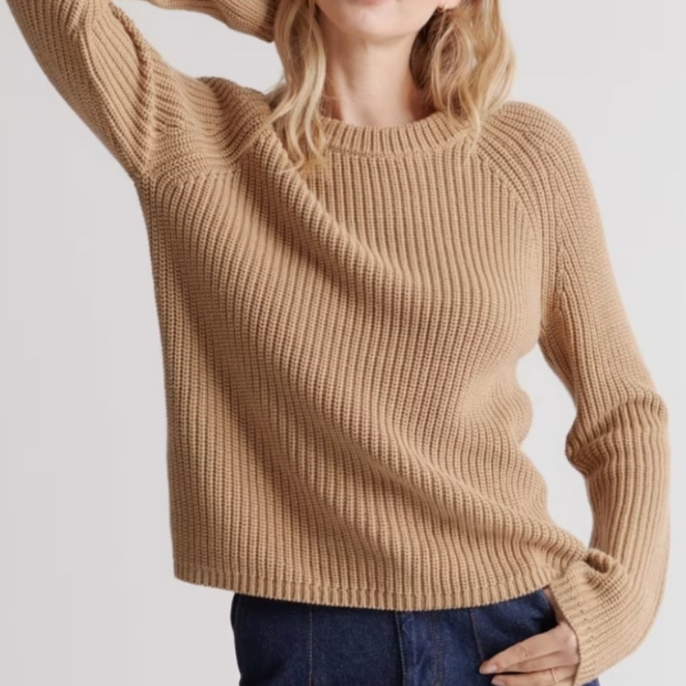 Quince Tan Crew Neck Sweater